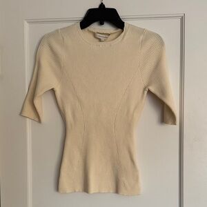 Favorite Daughter park Avenue Cream Ribbed Top